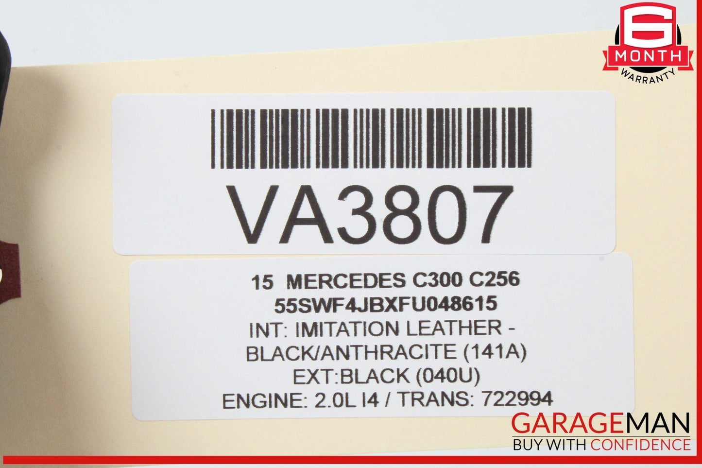 15-20 Mercedes W205 C300 GLC300 Rear Left Side Door Window Regulator Motor OEM