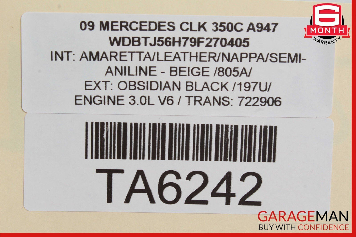 06-09 Mercedes W209 CLK350 CLS550 Fog Light Lamp Right Passenger 1305230181 OEM