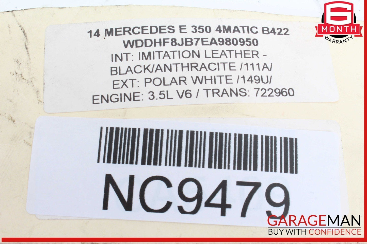 14-17 Mercedes W212 E350 4MATIC Ignition Switch Control Module OEM