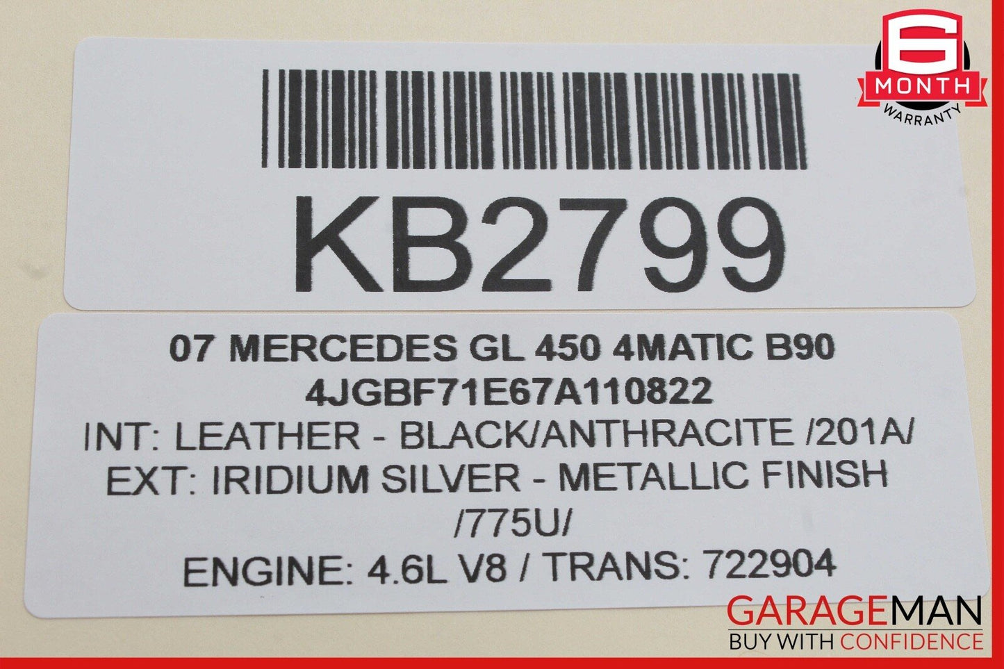 07-13 Mercedes X164 GL450 4MATIC TPMS Tire Pressure Control 1645403762 OEM
