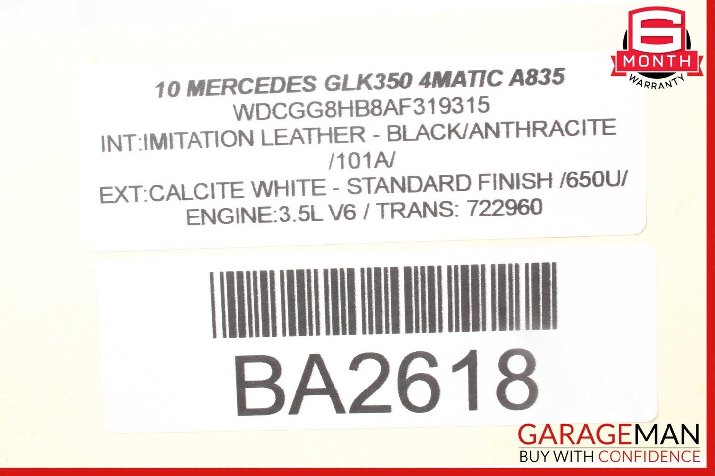 10-15 Mercedes X204 GLK350 Rear Right / Left Side Upper Rearward Control Arm