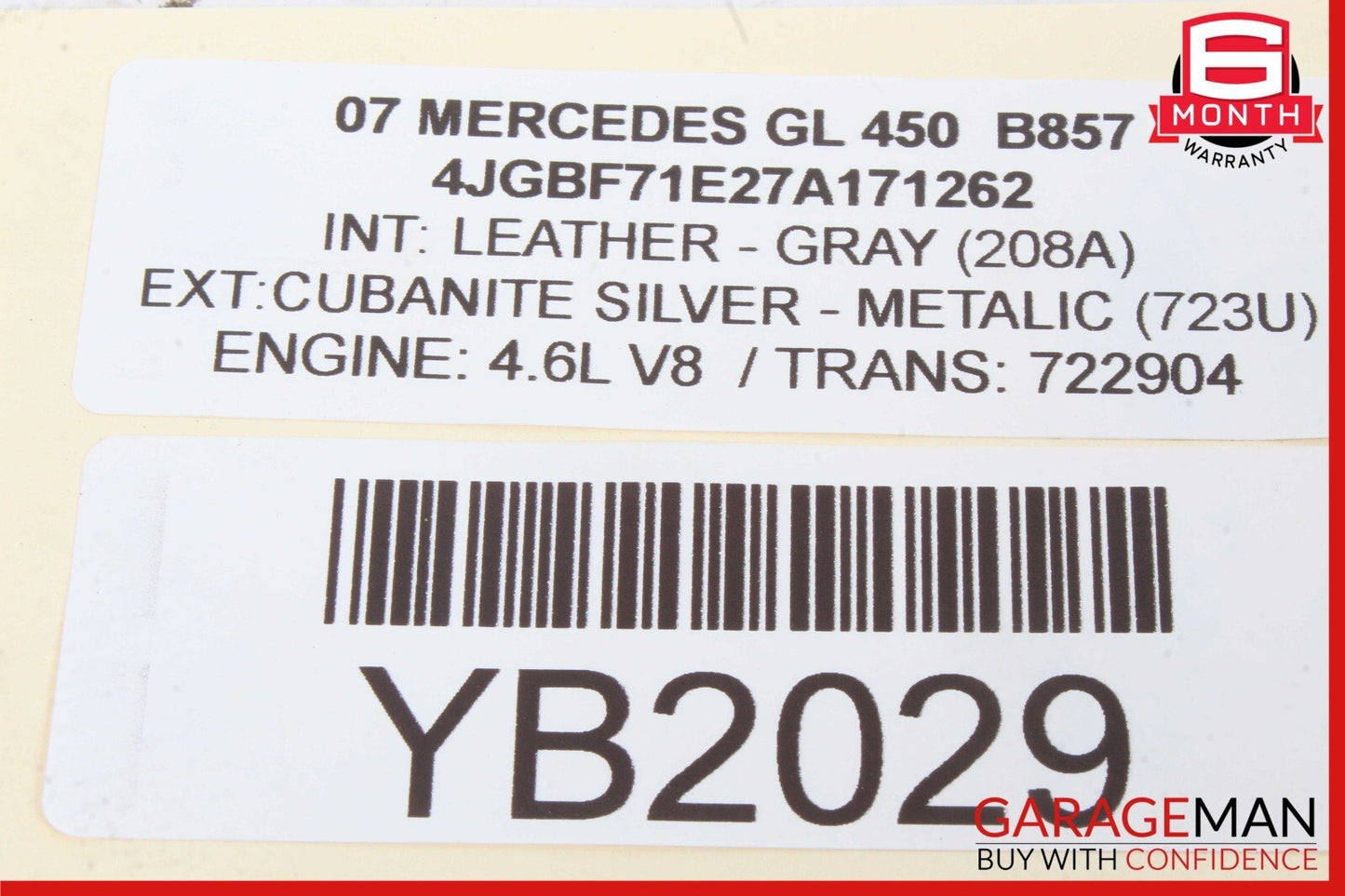 05-13 Mercedes W164 ML350 GL450 Fog Light Lamp Left Driver 1698201556 OEM