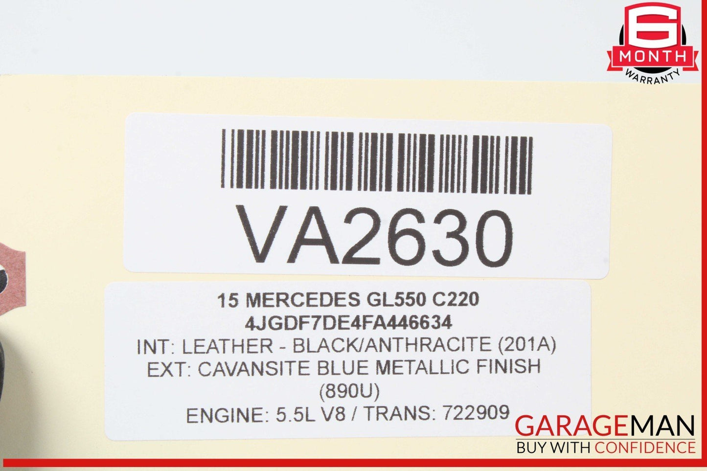 12-19 Mercedes X166 GL550 ML550 Window Regulator Motor Rear Left Side OEM
