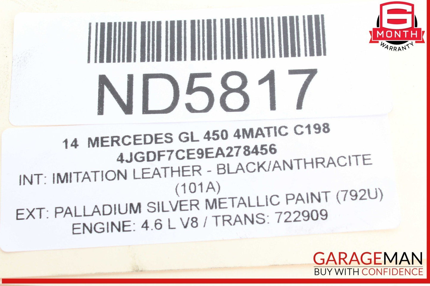 13-16 Mercedes X166 GL450 4MATIC AC A/C Air Conditioning Compressor 0008309200