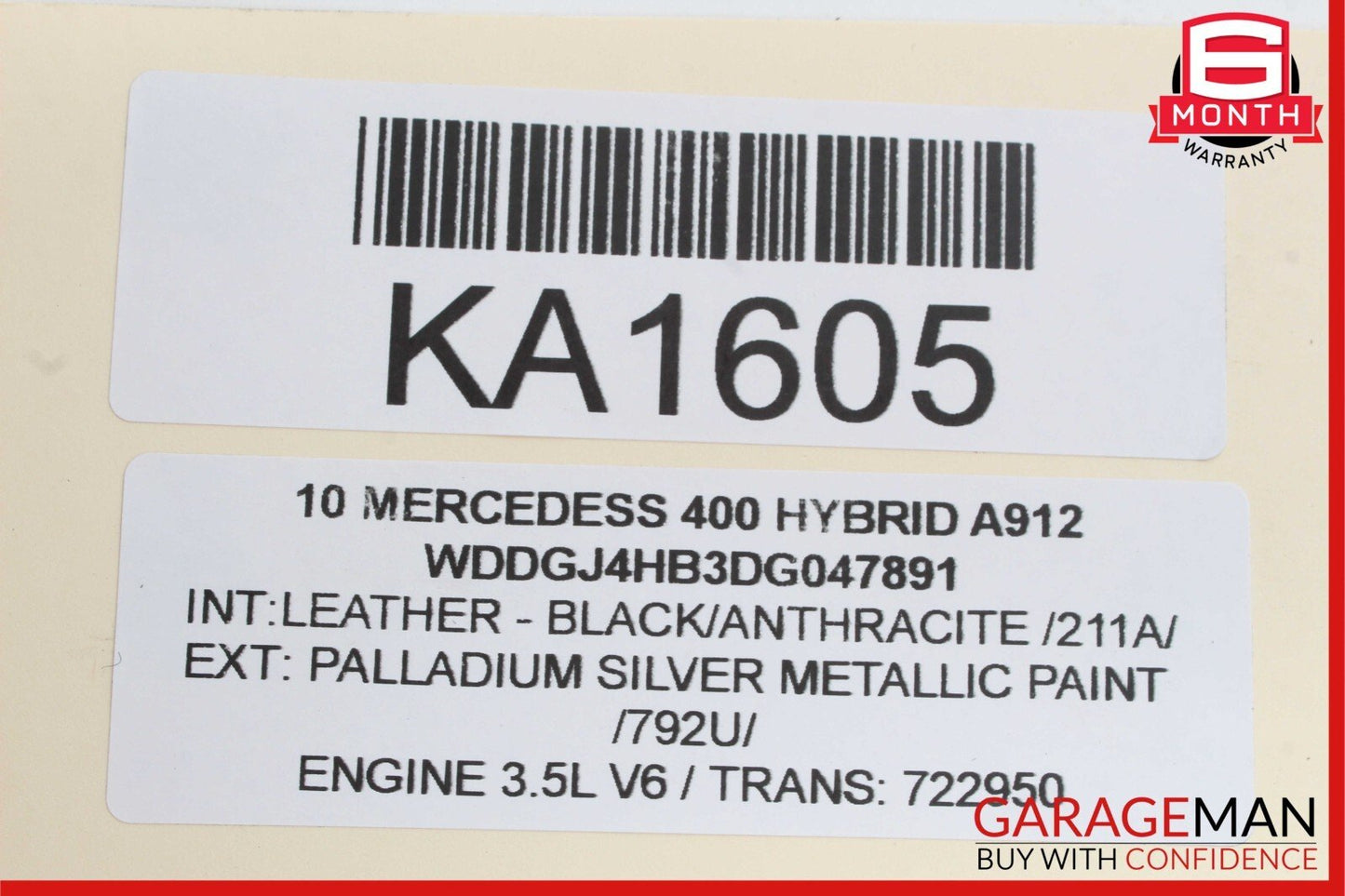 07-13 Mercedes S400 S600 S63 AMG Trunk Locking Hydraulic Pull Down Pump Assembly