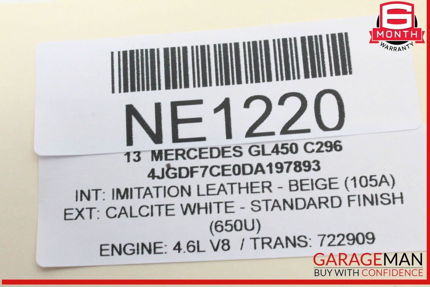 12-16 Mercedes X166 GL450 Rear Right Passenger Side Door Lock Latch Actuator OEM