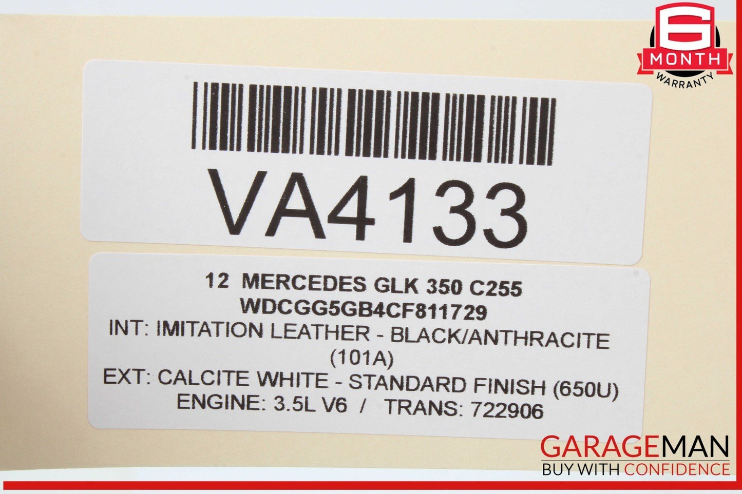 10-15 Mercedes X204 GLK350 GLK250 Rear Glass Windshield Wiper Motor Valeo OEM
