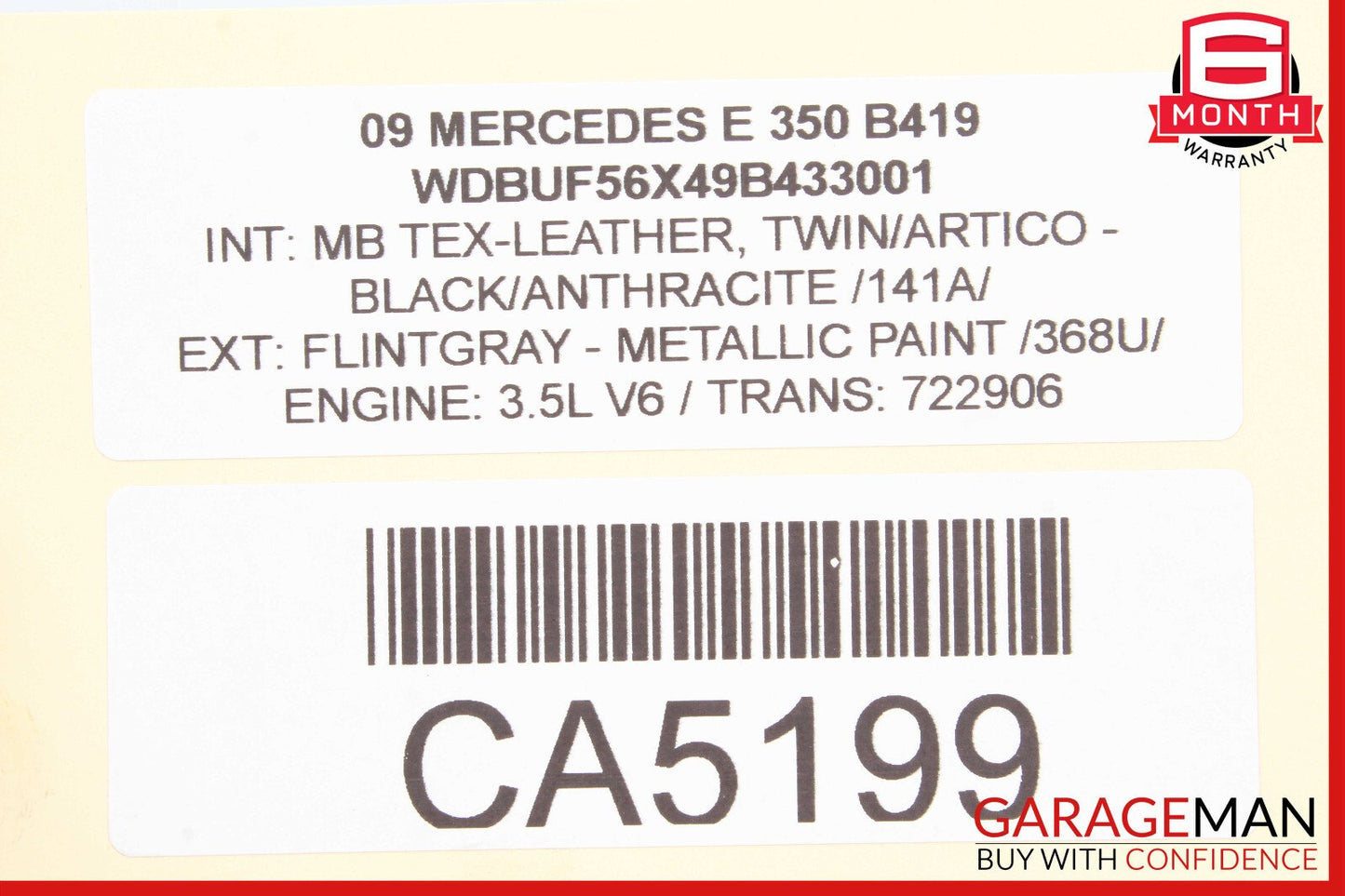 07-09 Mercedes W211 E350 Front Right Seatbelt Seat Belt Retractor Black OEM