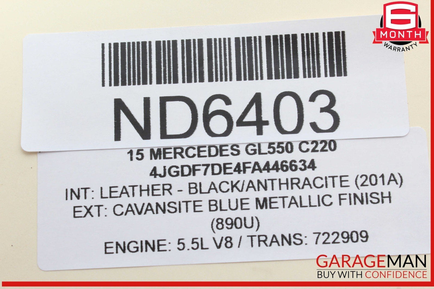 12-19 Mercedes X166 GL550 Rear Left or Right Side Tie Rod Upper Control Arm OEM