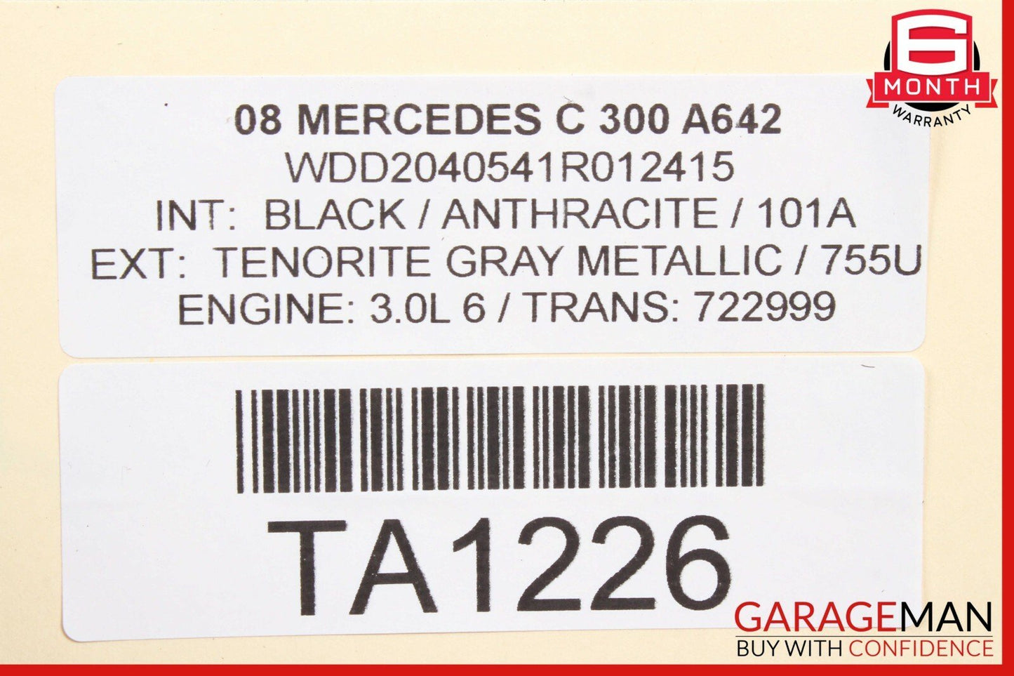 08-14 Mercedes W204 C300 C63 Sunroof Sun Roof Glass Track Rail Motor Assembly