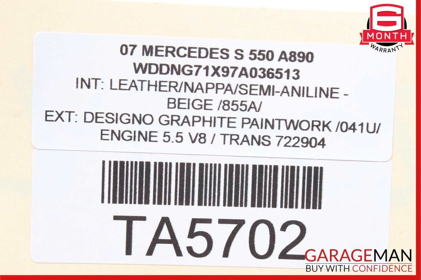 07-10 Mercedes W221 S550 CL550 Front Left or Right Seat Contour Control Module