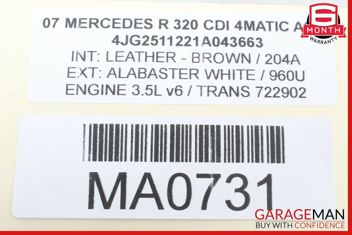 06-10 Mercedes W251 R320 R500 Center Dashboard Hazard ESP Control Switch OEM