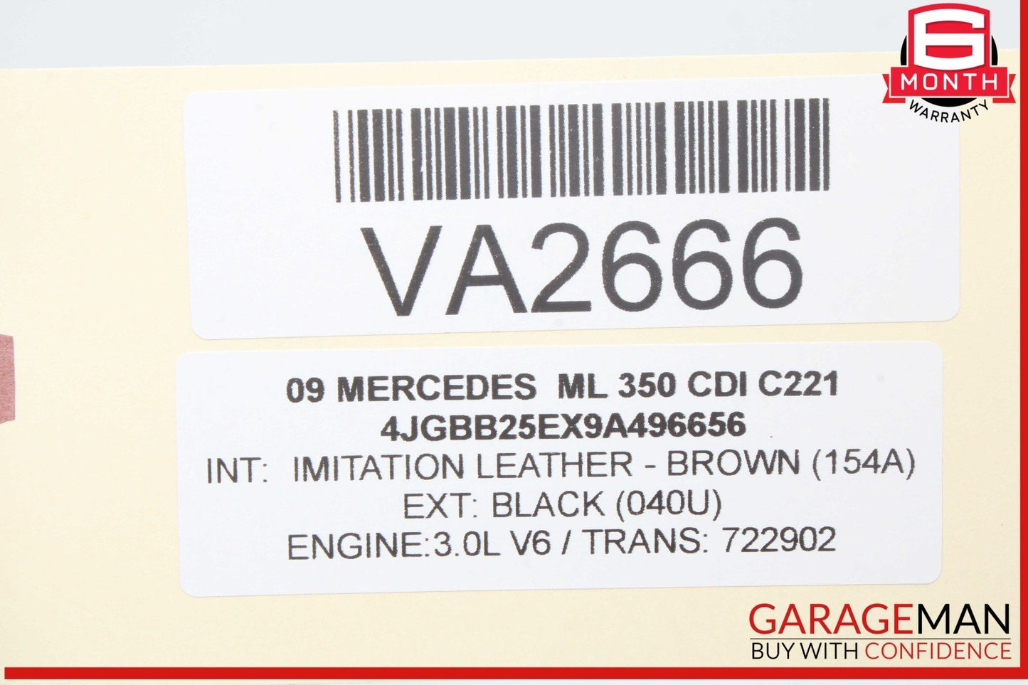 06-19 Mercedes W164 ML350 R350 GL450 Rear Windshield Glass Wiper Motor OEM