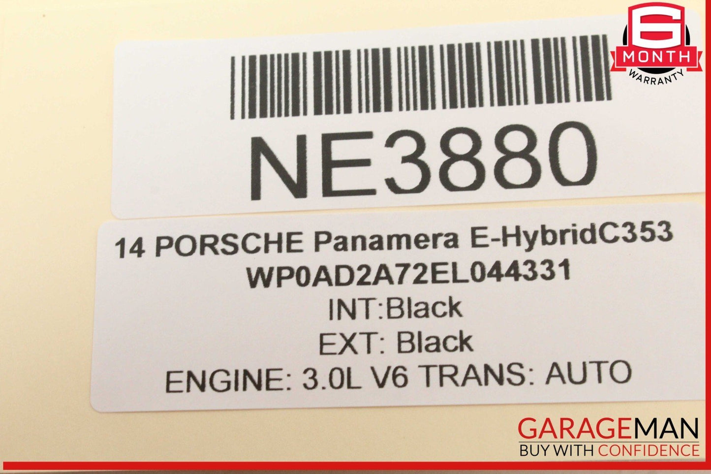 10-16 Porsche Panamera 970 E-Hybrid Front Right Side Sunvisor Sun Visor Gray OEM