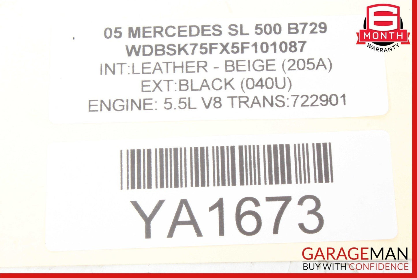 03-11 Mercedes R230 SL500 SLK300 C230 Front Left Side Foglight Fog Light Lamp