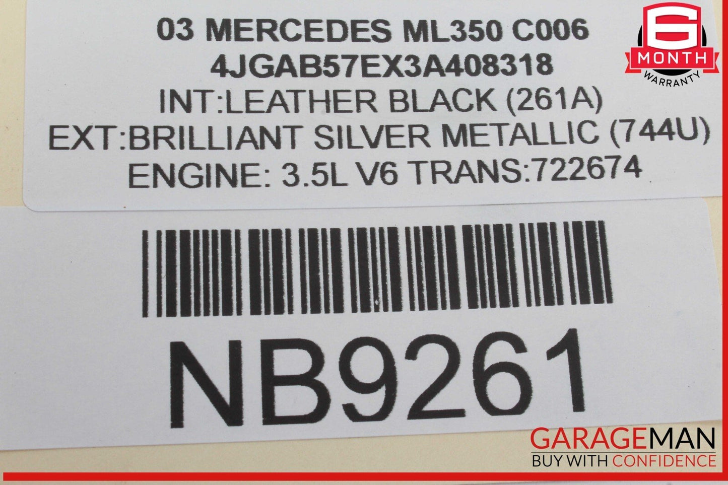98-05 Mercedes W163 ML350 ML430 Dashboard A/C AC Air Vent Left Driver Black OEM