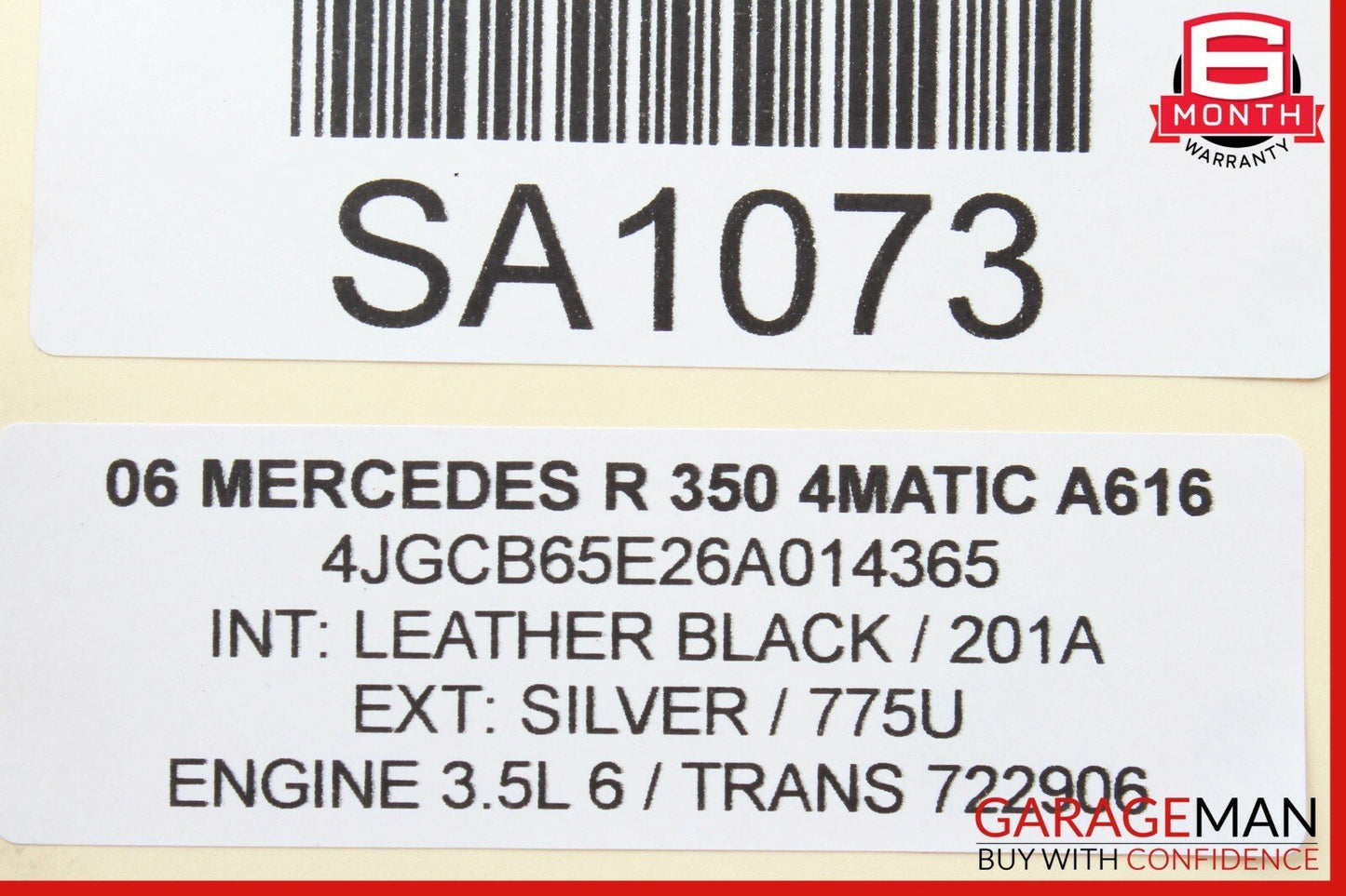06-13 Mercedes W251 R350 R500 Quarter Sound Speaker Rear Right 2518200402 OEM