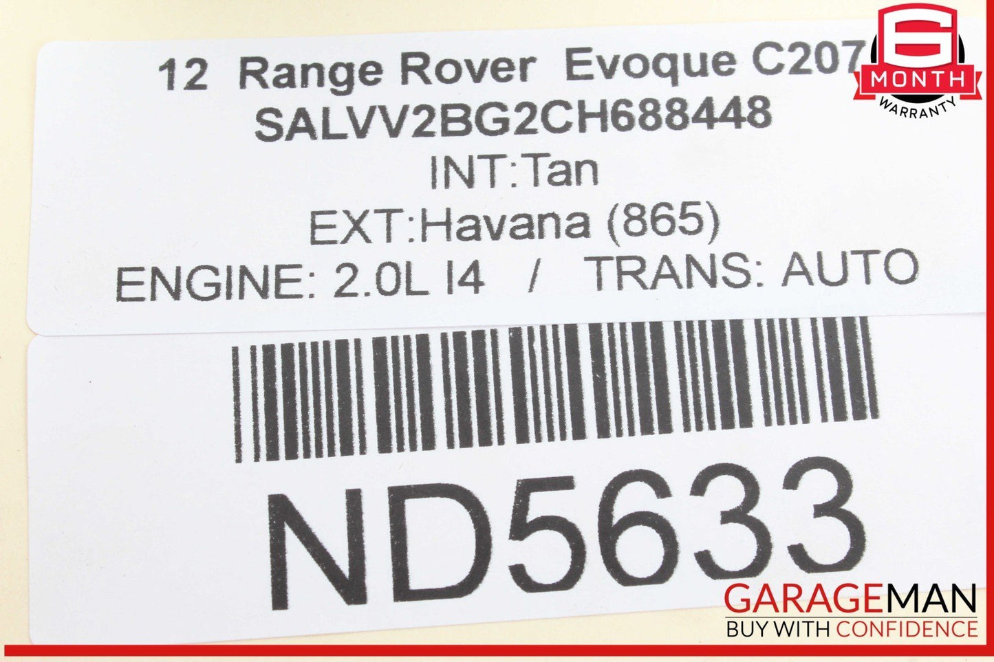 12-19 Range Rover Evoque Rear Right or Left Side Lower Suspension Control Arm