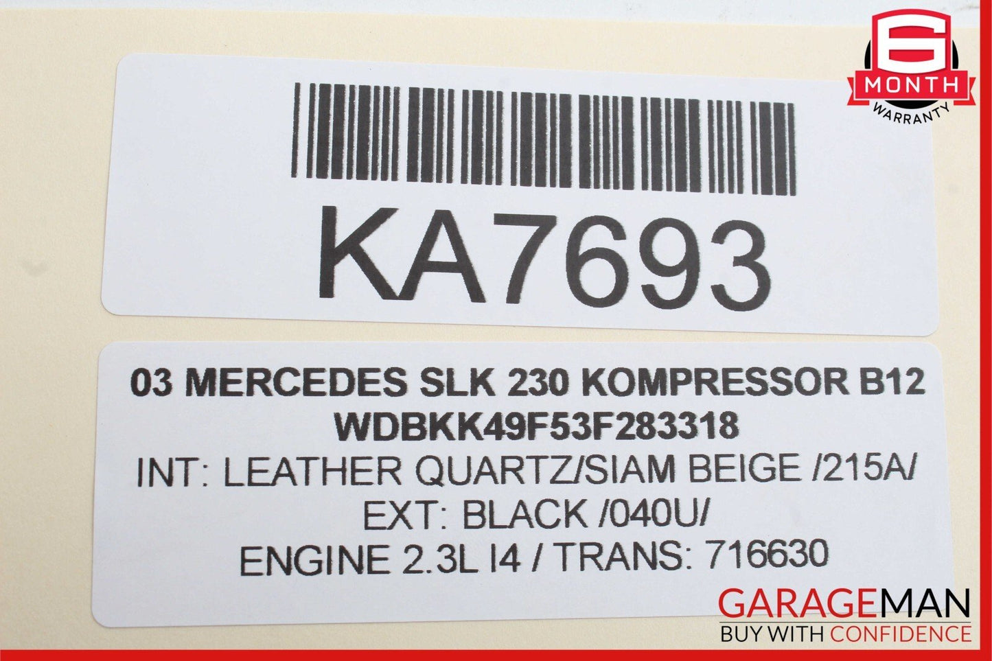 97-04 Mercedes R170 SLK230 Left Side Convertible Roof Lock Latch Actuator