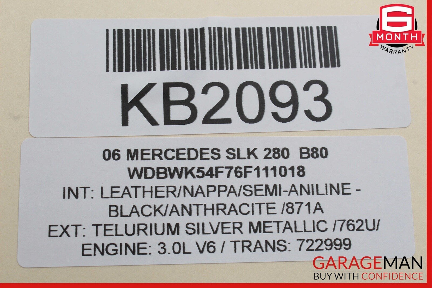 05-11 Mercedes R171 SLK280 SL500 Anti Theft Alarm Sensor Control Module OEM