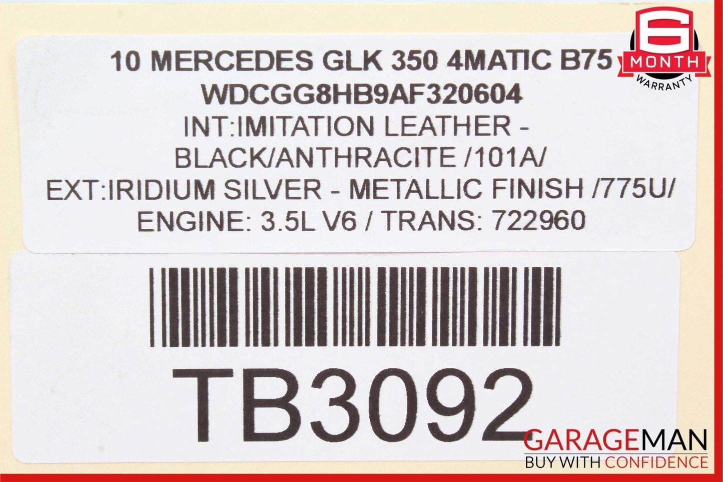 08-17 Mercedes W204 C300 A/C Air Conditioning Compressor 0022303111 OEM