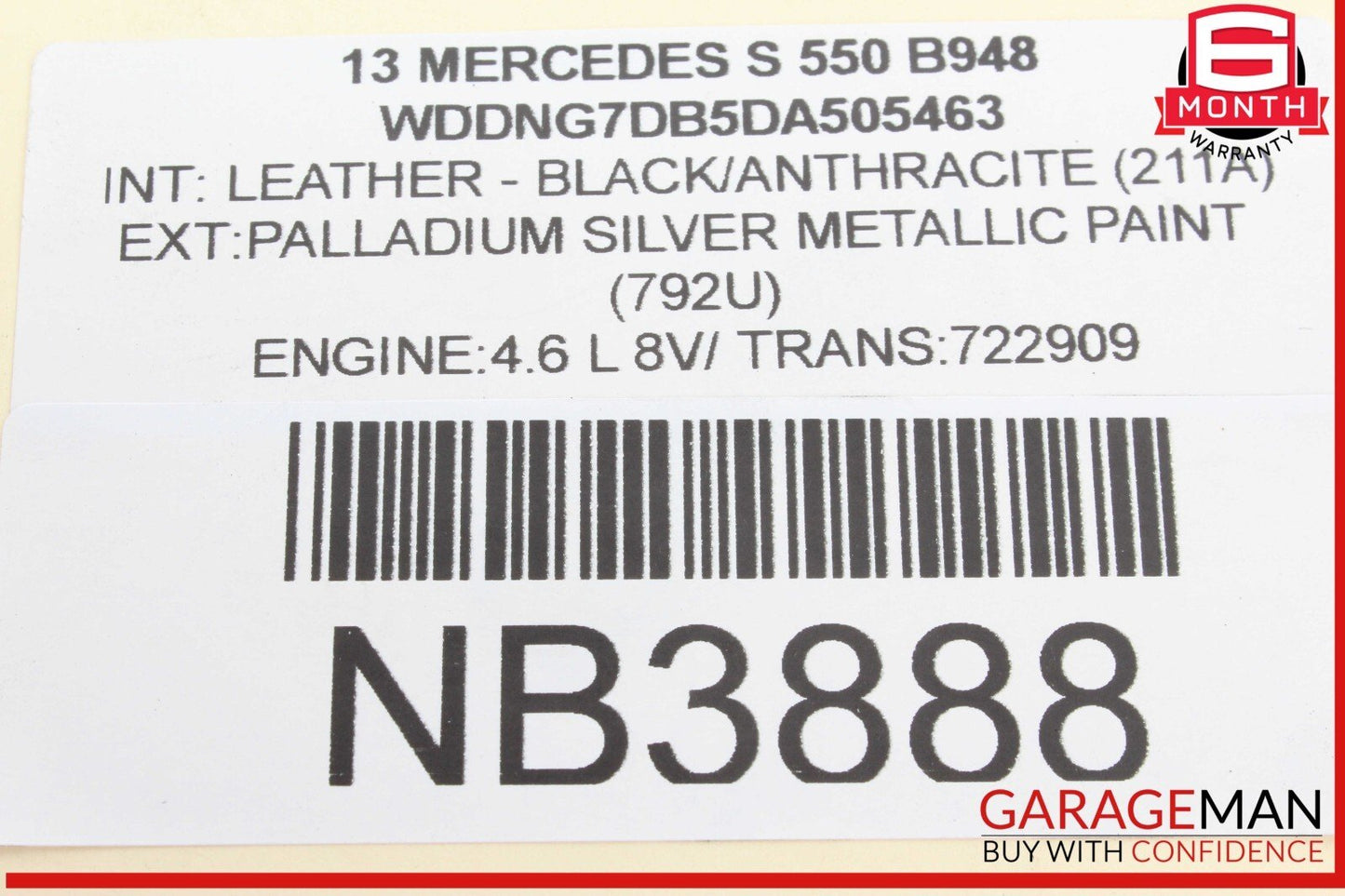 11-18 Mercedes W221 S550 CL550 High Pressure Fuel Pump Line Set OEM