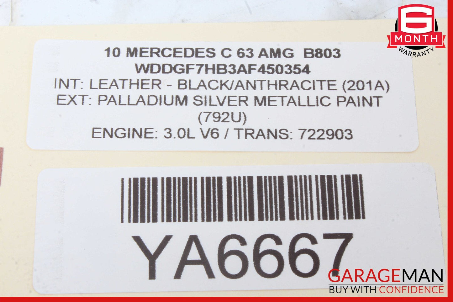 08-14 Mercedes W204 C250 C300 Sedan Right Side Roof Curtain Airbag Air Bag OEM