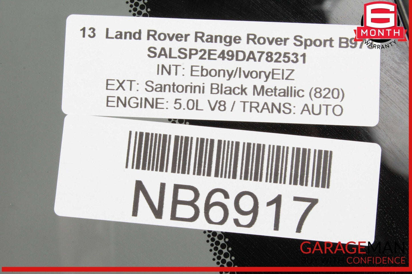 10-13 Land Rover Range Rover Sport Rear Left Driver Side Quarter Window Glass