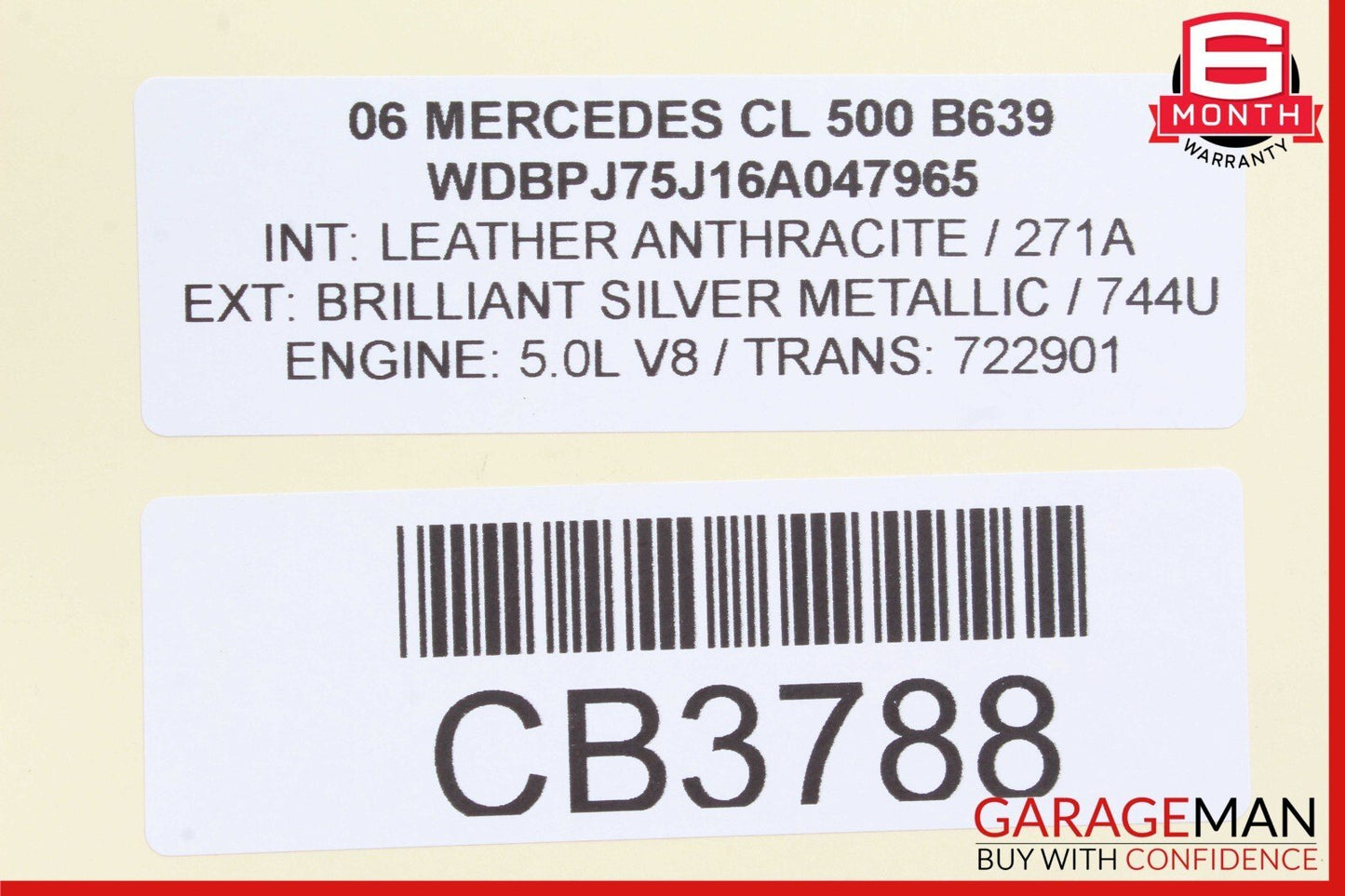 00-06 Mercedes W215 CL500 CL600 Front Left Side Reinforcement Support Bracket