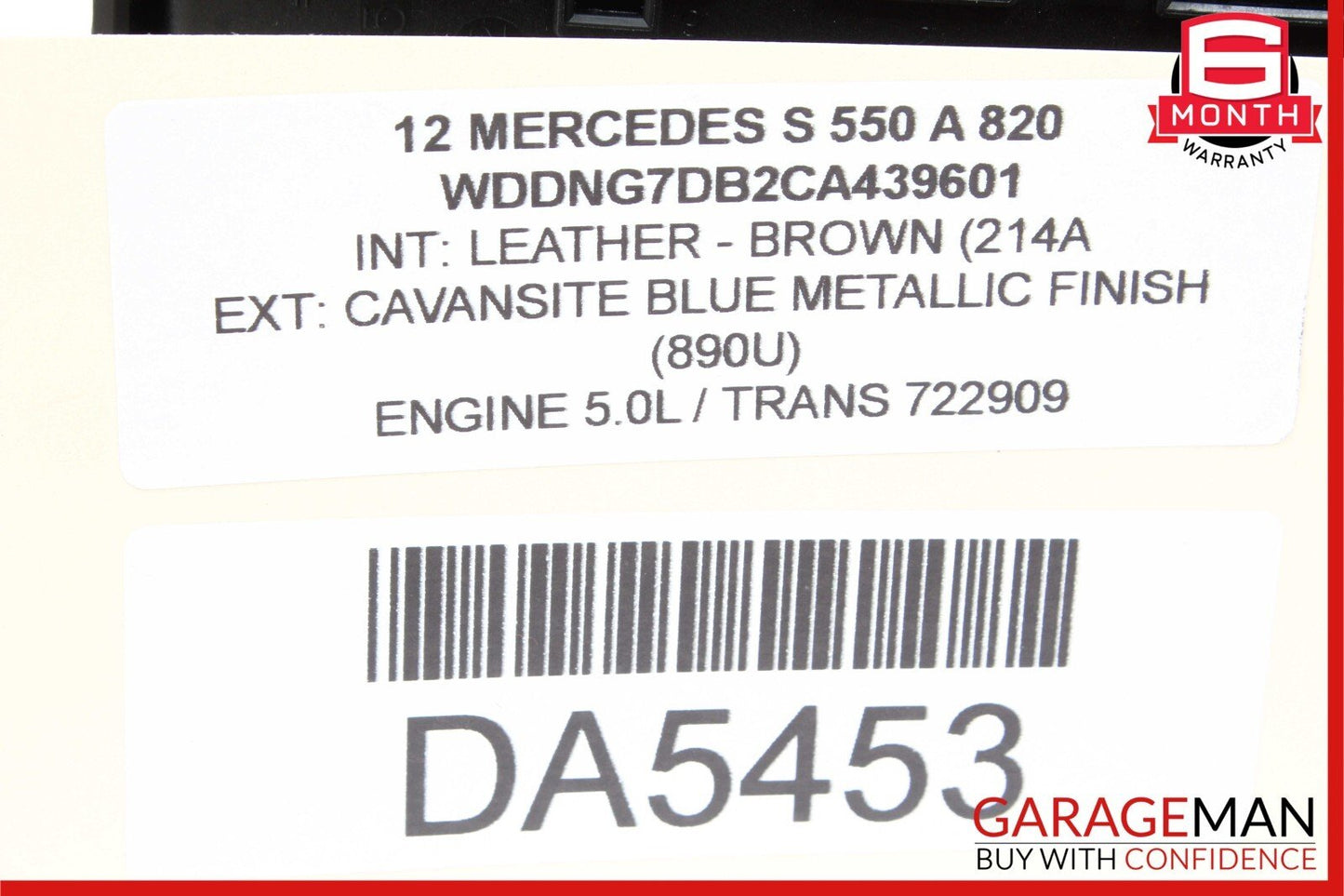 10-13 Mercedes W221 S550 S600 Front Right Side Door Control Module Unit