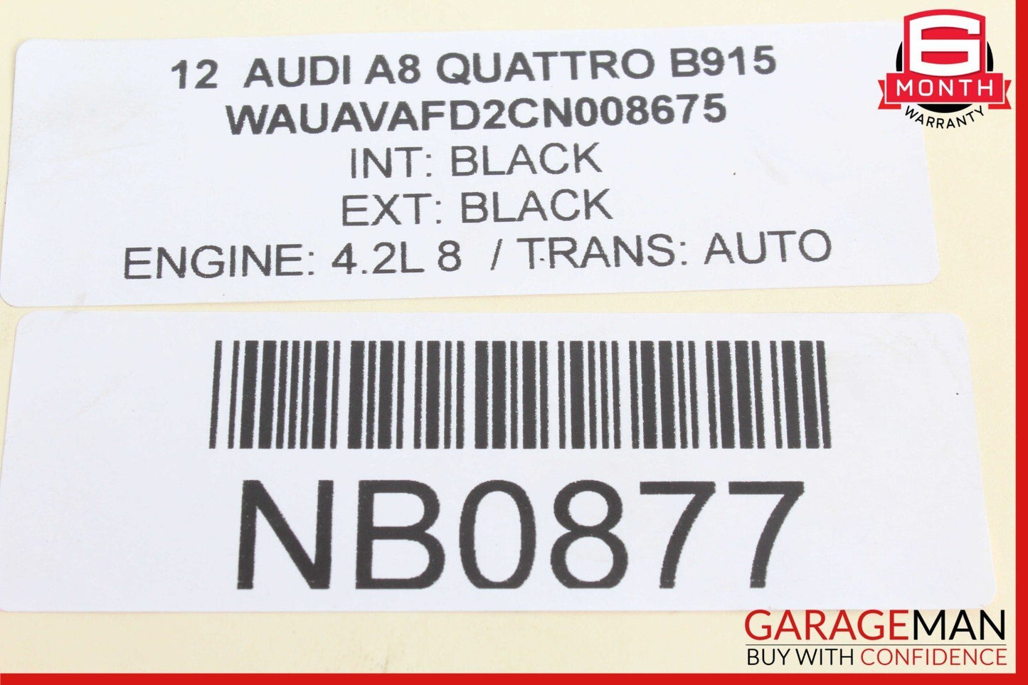 11-18 Audi A8 Quattro Front Left / Right CV Axle Shaft 4G0407271F
