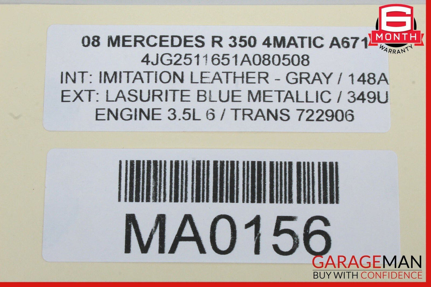 06-13 Mercedes W251 R350 R500 Rear Trunk Tailgate Handle Trim Cover Chrome OEM