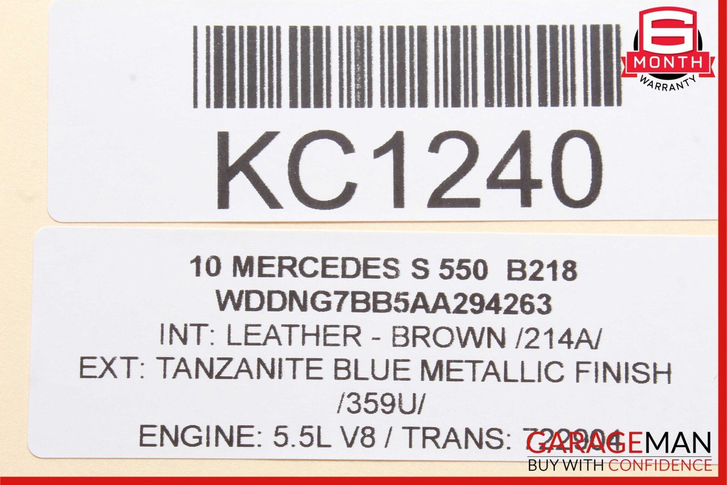 07-14 Mercedes CL550 S550 S63 Rear Trunk Lid Switch Lock Unlock Release Handle