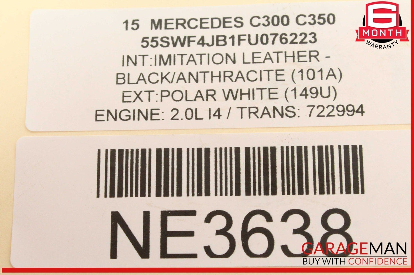 08-20 Mercedes W205 C300 Rear Left or Right Lower Suspension Control Arm OEM