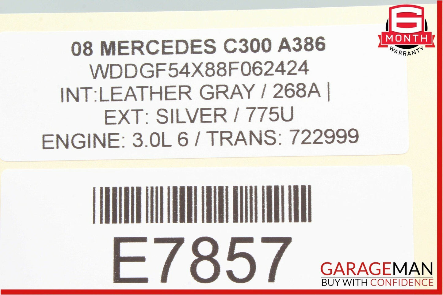 08-11 Mercedes W204 C300 C250 Rear Right Passenger Side Door Lock Latch Actuator