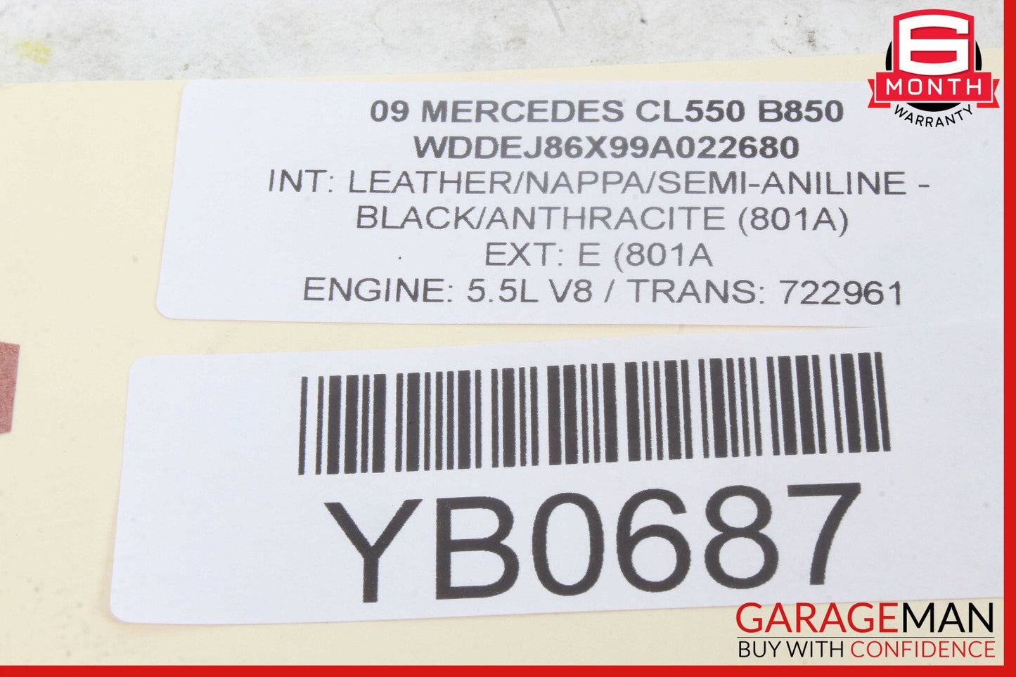 07-14 Mercedes W216 CL550 CL600 Front Right Window Regulator Motor OEM