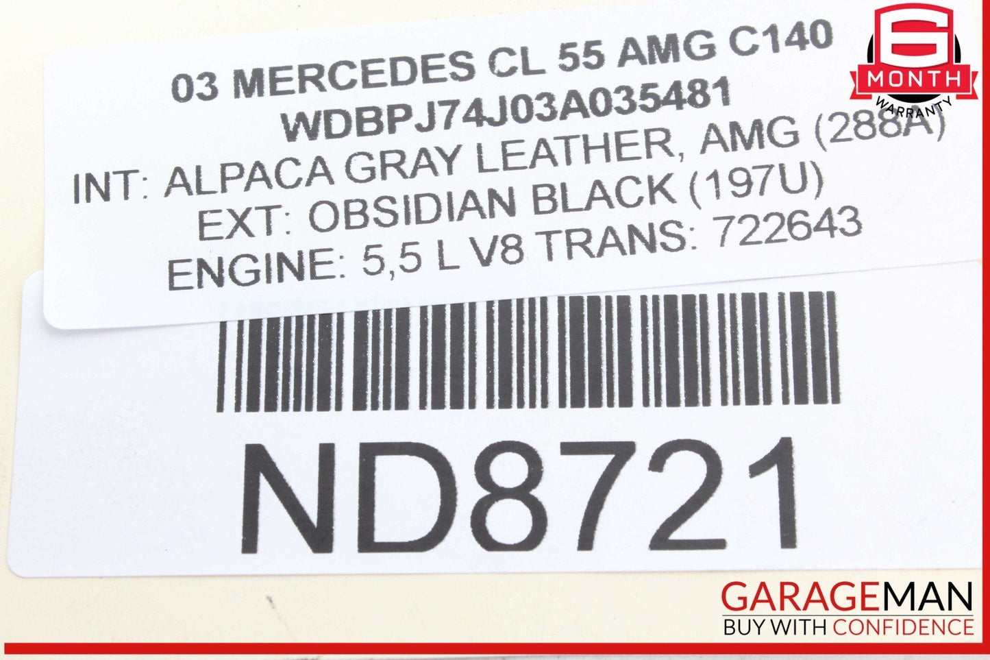 00-06 Mercedes W215 CL55 AMG Front Right / Left Transverse Lower Control Arm
