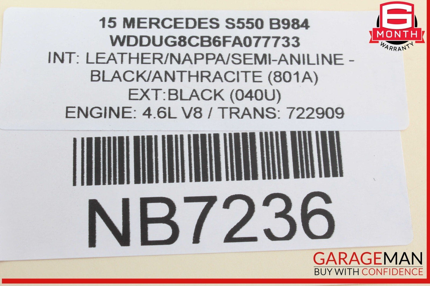 14-17 Mercedes W222 S550 Rear Trunk Relay Sam Module 2229005807 OEM