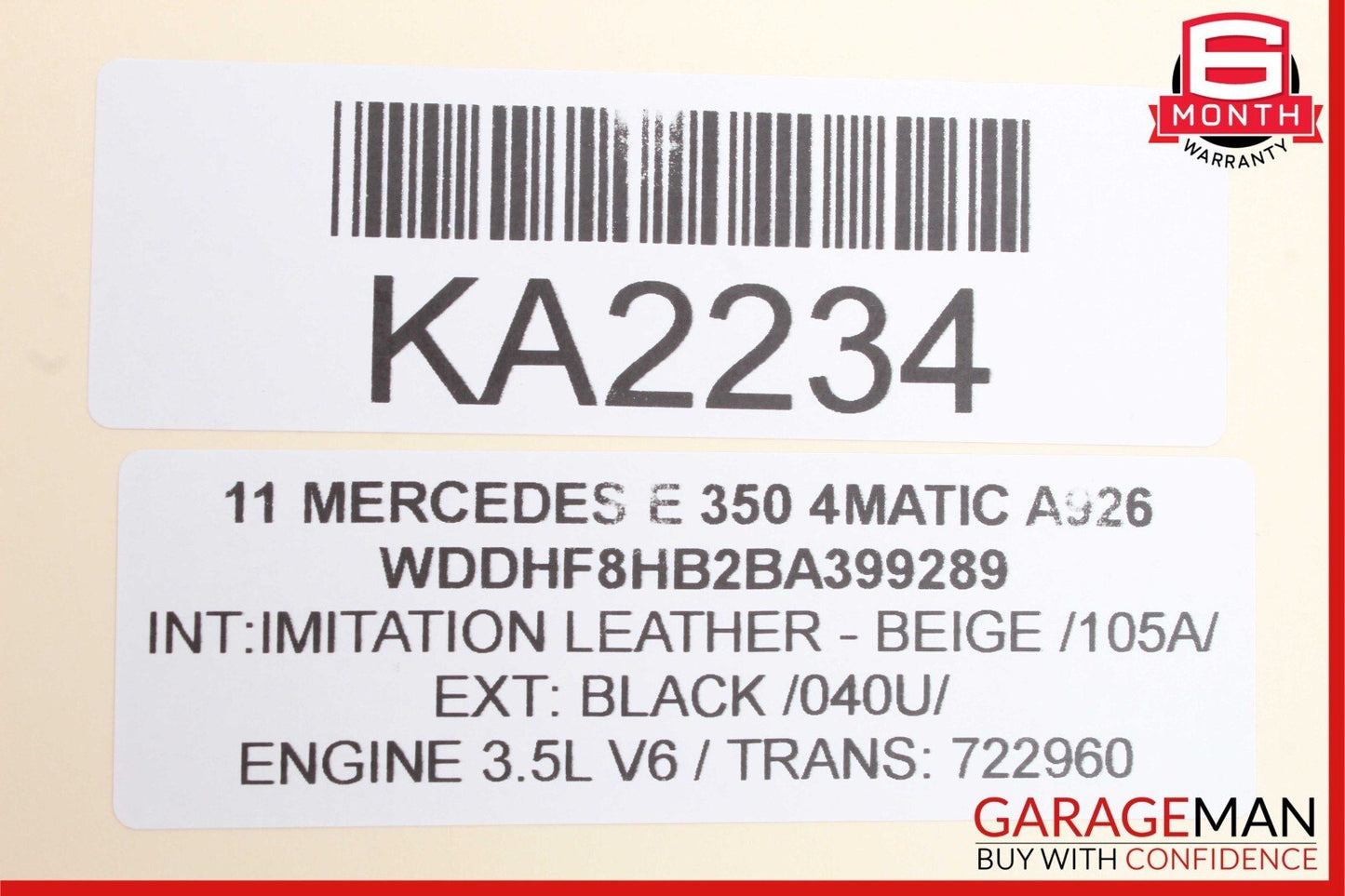 10-13 Mercedes W212 E350 S550 S63 Active Lane Assist Front Camera 0009050038 OEM
