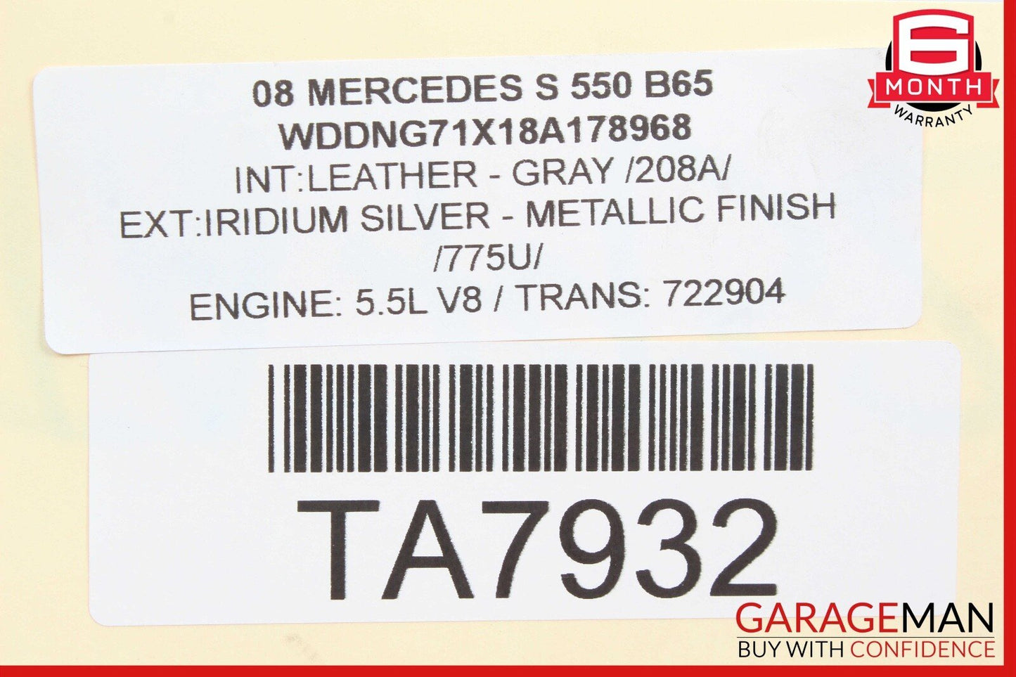 07-14 Mercedes W221 S550 CL550 Front Left Side Suspension Lower Control Arm OEM