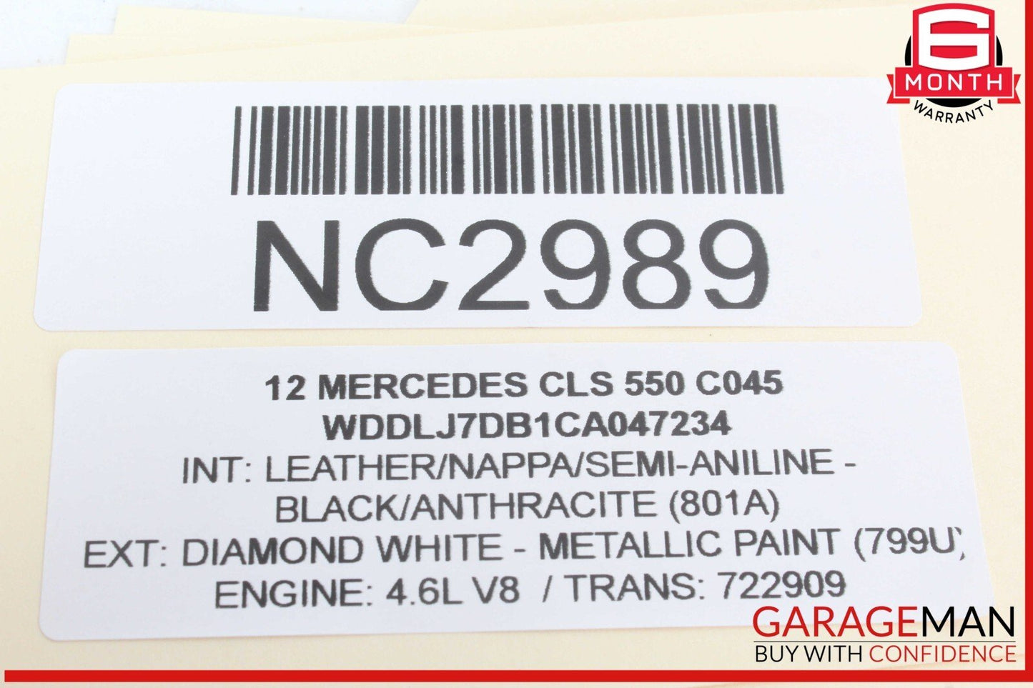 12-18 Mercedes W218 CLS550 Rear Left Side Quarter Door Window Auto Glass