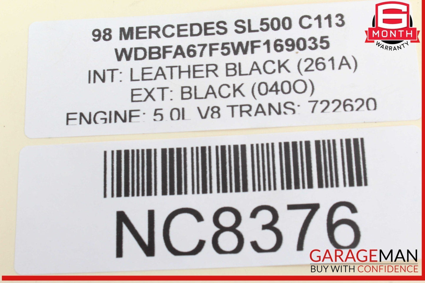 96-02 Mercedes R129 SL500 SL600 General Basic Control Module Unit 0205455432 OEM