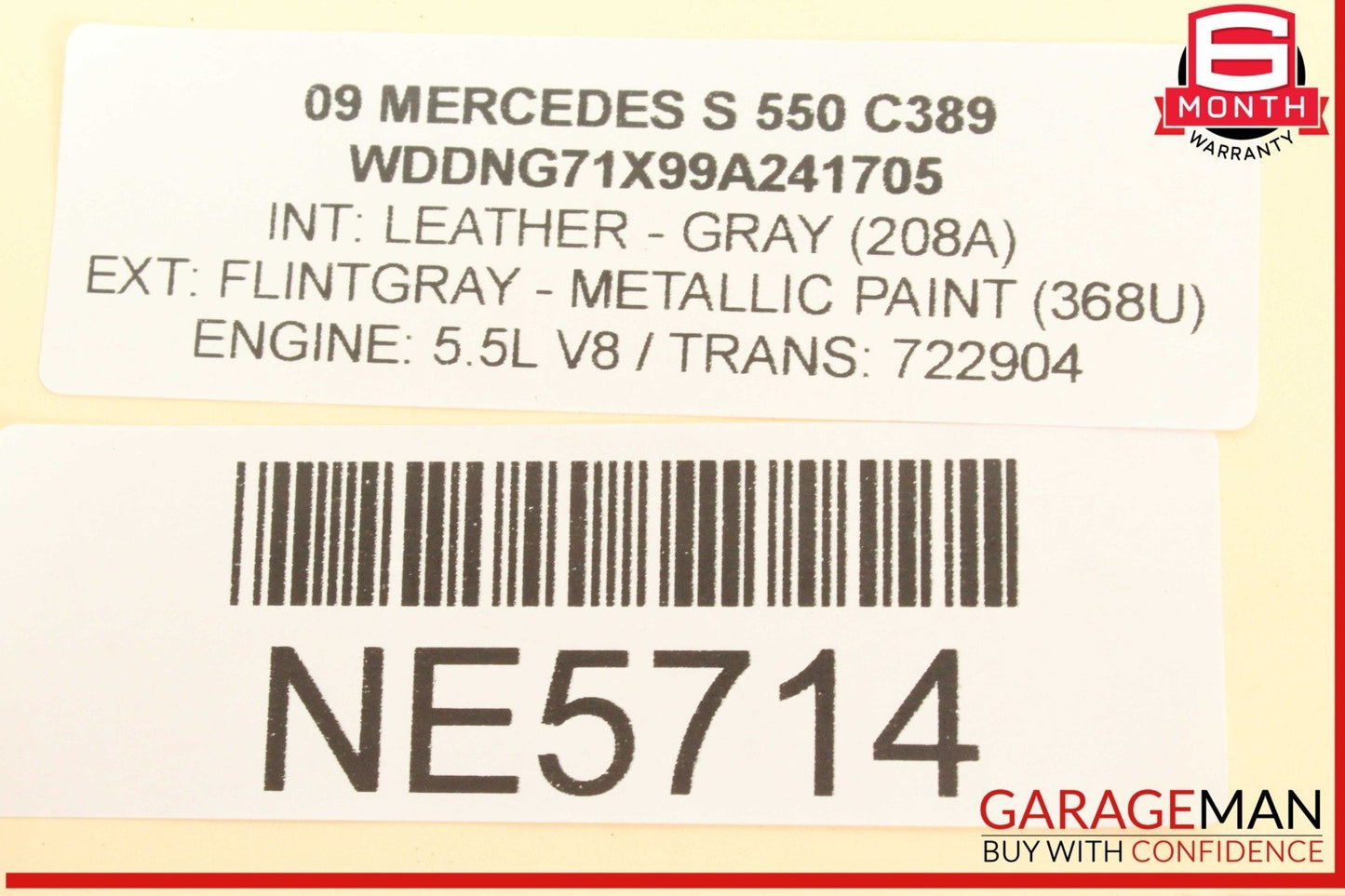 07-14 Mercedes W221 S550 Front Left Side Dashboard AC A/C Air Vent Gray OEM