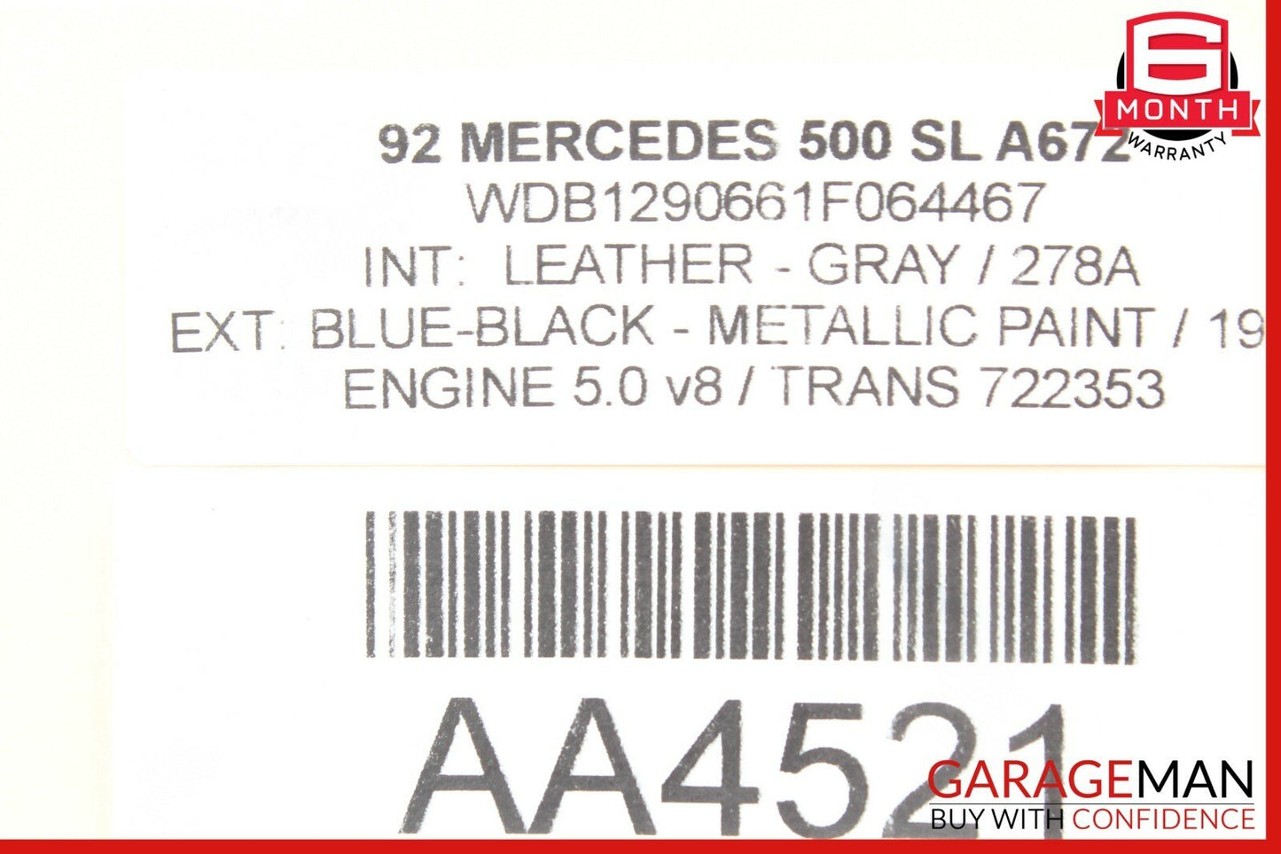 90-02 Mercedes R129 500SL Rear Left / Right Side Suspension Lower Control Arm