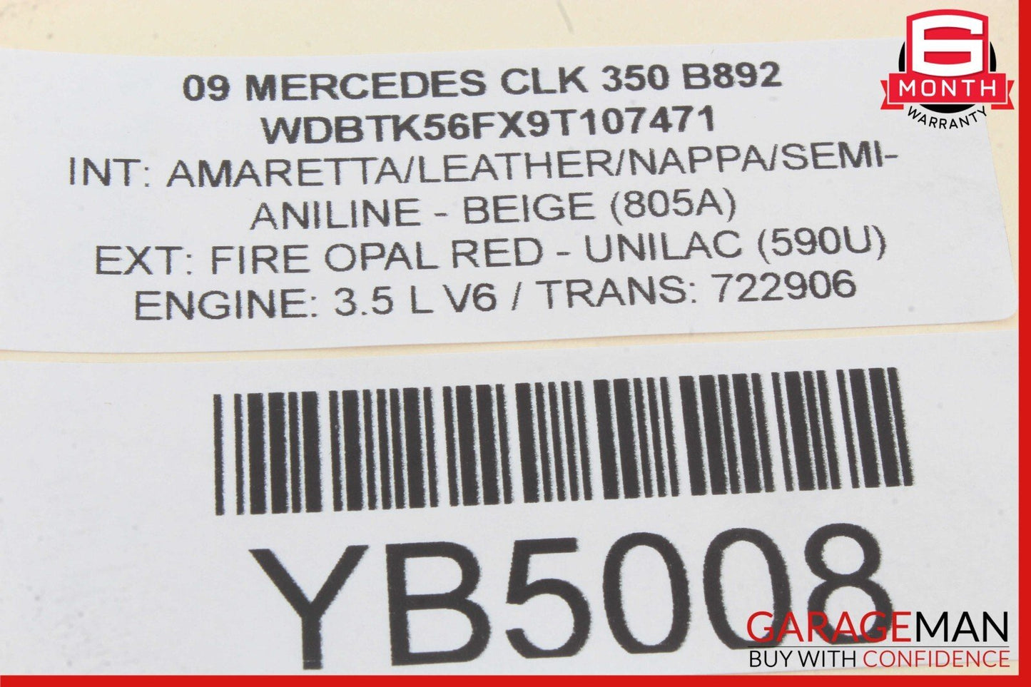 03-09 Mercedes W209 CLK350 CLK500 Front Left Driver Window Regulator Motor OEM