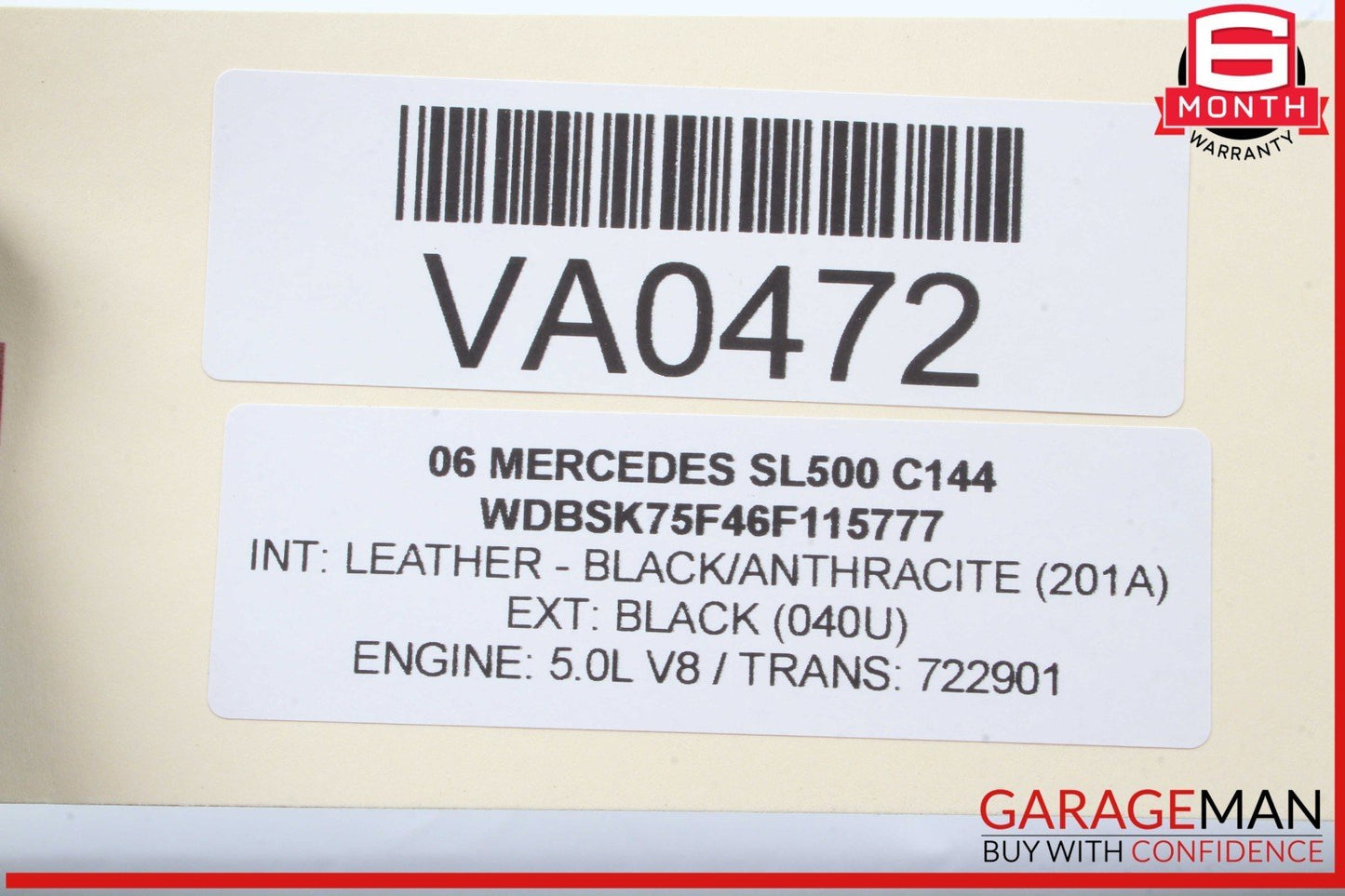 03-06 Mercedes R230 SL500 SL55 AMG Under Seat Control Module Right Side OEM