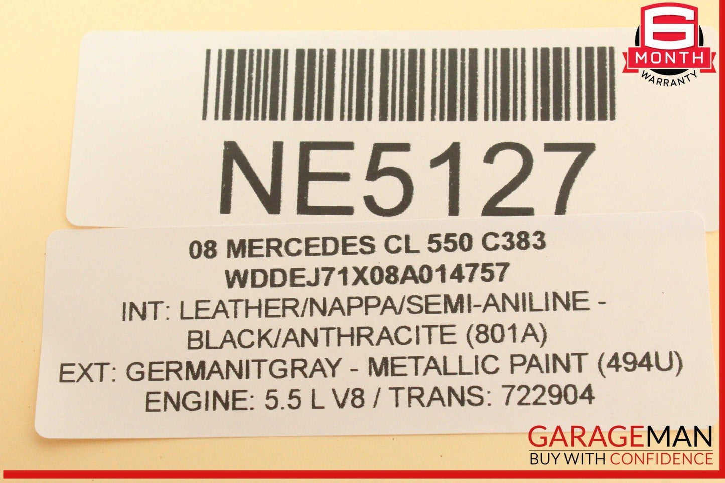 07-14 Mercedes W216 CL550 S400 Electronic Parking Button Switch 2215401445 OEM