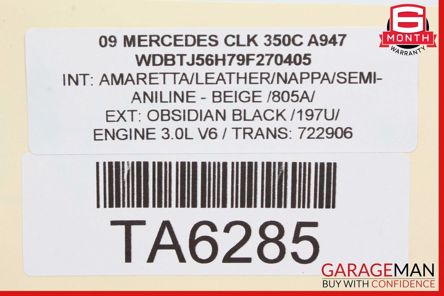 06-09 Mercedes W209 CLK 350C CLS350 ML350 Bosch Engine Starter Motor OEM