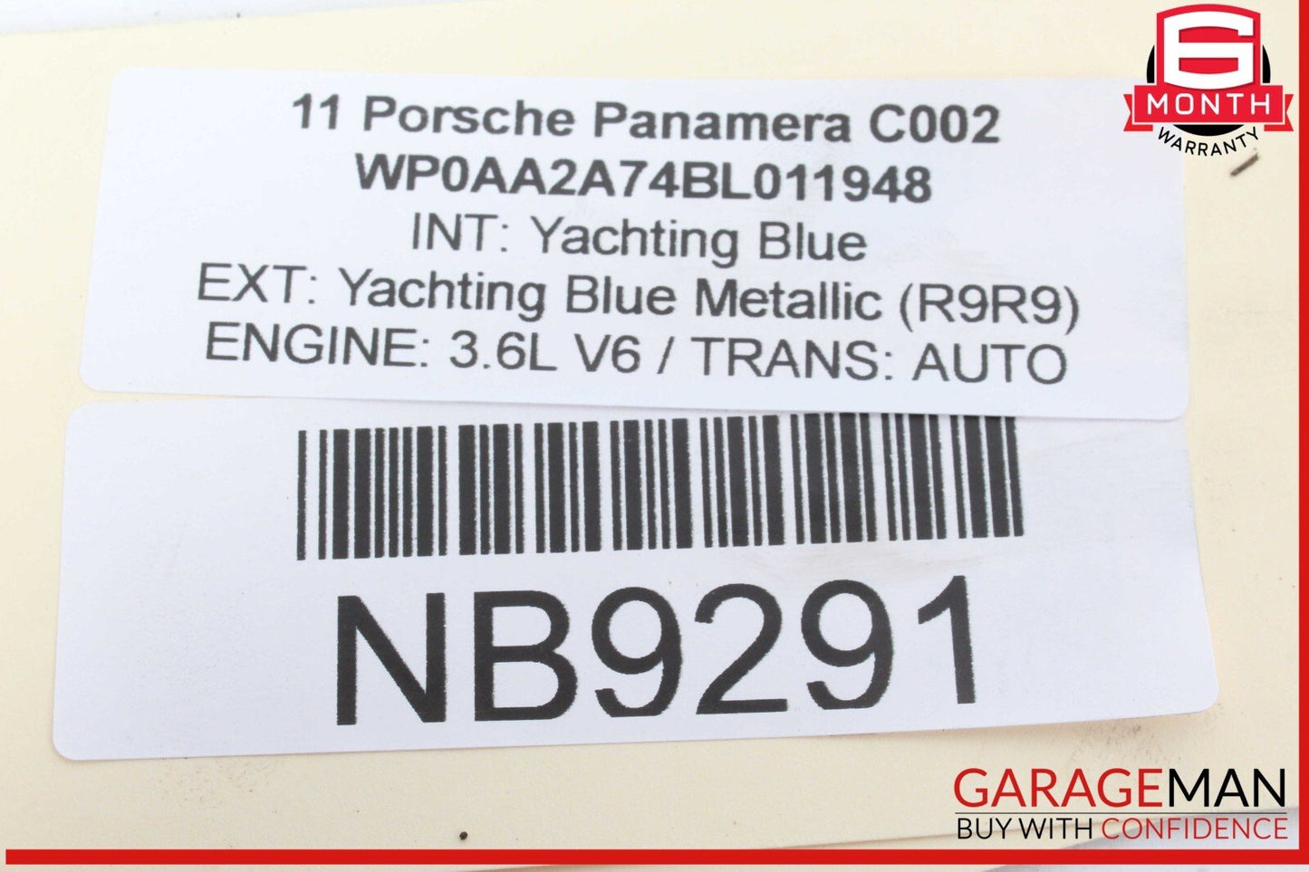 10-16 Porsche Panamera 970 Rear Right / Rear Left Side CV Axle Shaft OEM