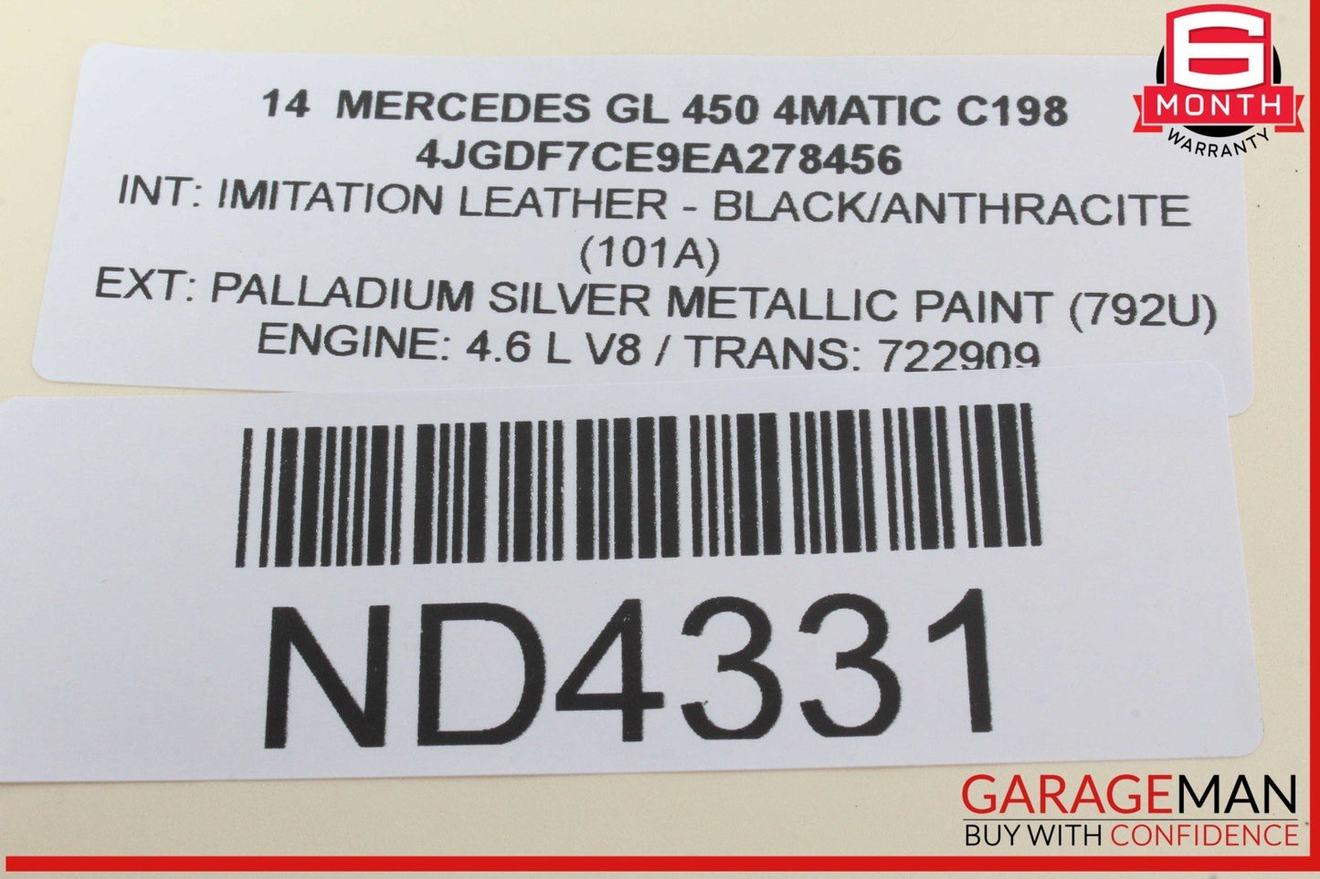 12-16 Mercedes X166 GL450 4MATIC Rear Left Side Door Lock Latch Actuator OEM